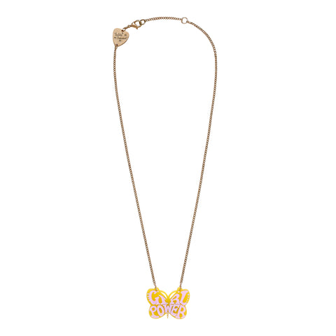 Girl Power Butterfly Necklace