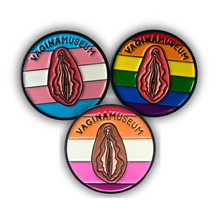 Load image into Gallery viewer, Lesbian Flag Enamel Pin
