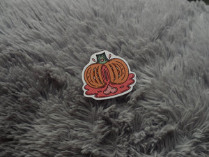 Pumpkin Vulva Vinyl Sticker