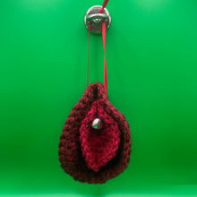 Load image into Gallery viewer, Crochet Vulva Christmas Tree Decoration
