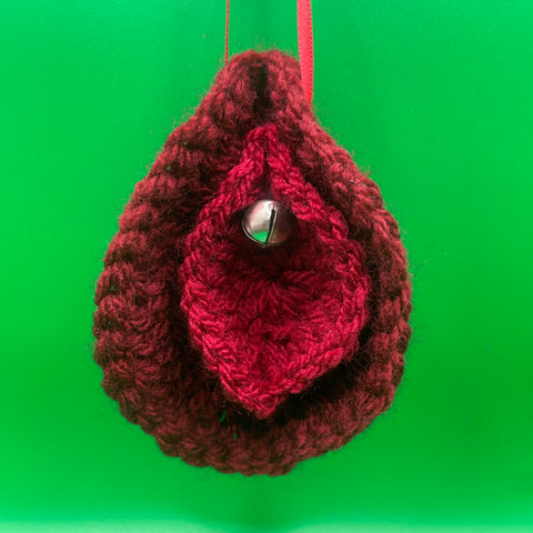 Crochet Vulva Christmas Tree Decoration