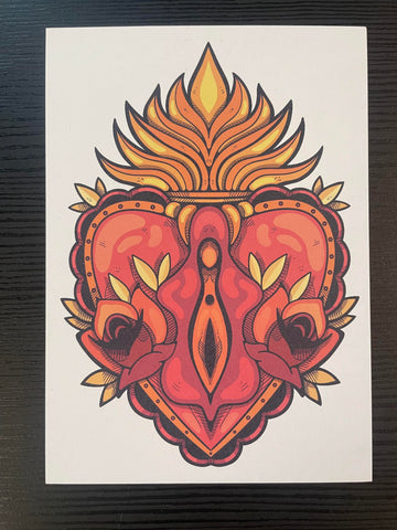 Sacred Cunt Tattoo Postcard