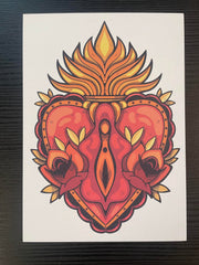 Sacred Cunt Tattoo Postcard