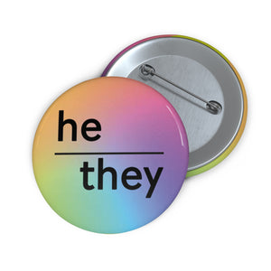 He/They Pin Badge