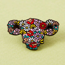 Load image into Gallery viewer, Floral Uterus Enamel Pin
