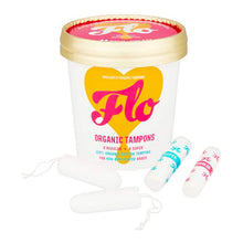 Load image into Gallery viewer, Flo Organic Non-Applicator Tampons: Regular/Super Combo 16 pack
