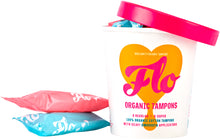 Load image into Gallery viewer, FLO Organic Eco-Applicator Tampons Regular &amp; Super Combo Pack - Pack of 14
