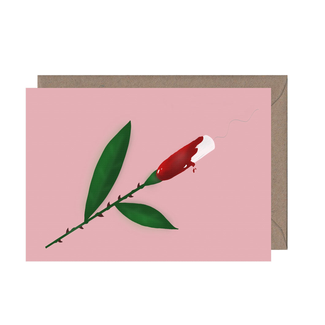 Tampon Rose Greeting Card