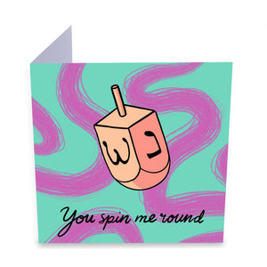 Vulva Dreidel Greeting Card