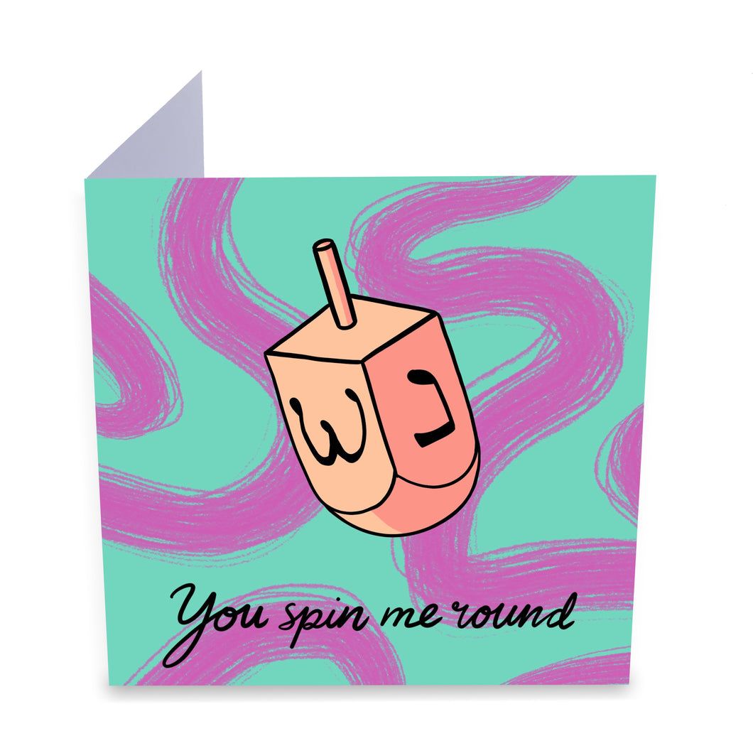 Vulva Dreidel Greeting Card