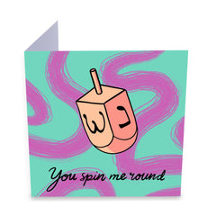Vulva Dreidel Greeting Card