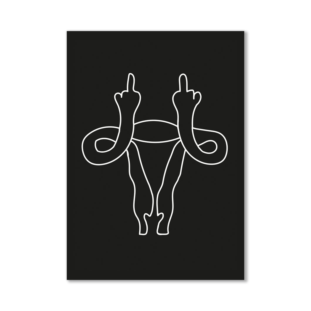 F Uterus Postcard