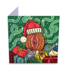 Load image into Gallery viewer, Festive Vulva Christmas Card
