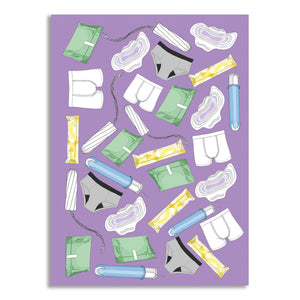 Menstrual Products Notebook, pack of 4
