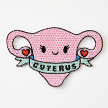 Load image into Gallery viewer, Cuterus Uterus Embroidered Iron On Patch
