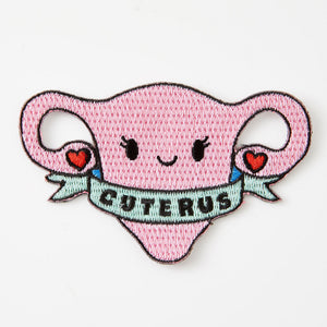Cuterus Uterus Embroidered Iron On Patch