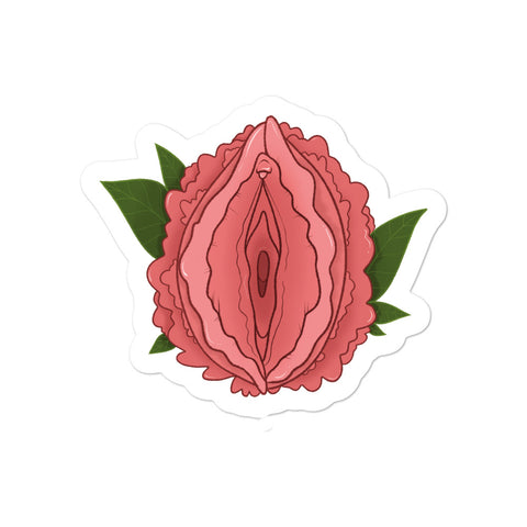 Peony Vulva Vinyl Sticker