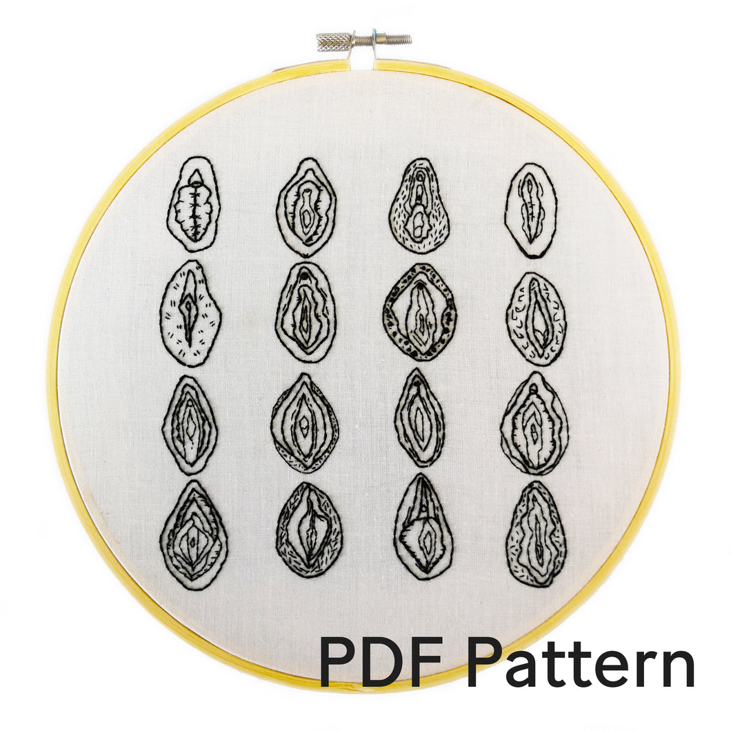 Vulva Embroidery Pattern (digital download)