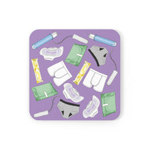 Load image into Gallery viewer, Menstrual Products Coasters, Set of 4
