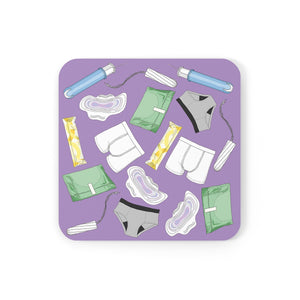 Menstrual Products Coasters, Set of 4