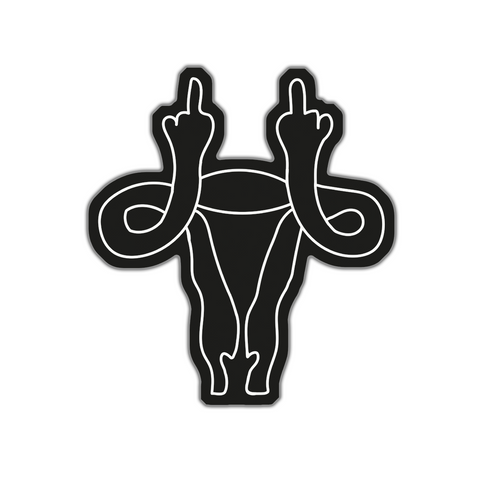 F Uterus Vinyl Sticker