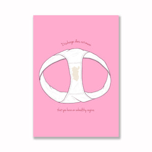 Discharge - Vagina Reminder Postcard