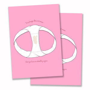 Discharge - Vagina Reminder Postcard