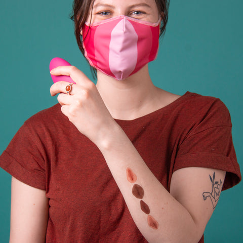 Pink Stripes Face Mask