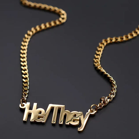 He/They Necklace