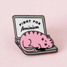 Load image into Gallery viewer, Fight For Feminism Enamel Pin
