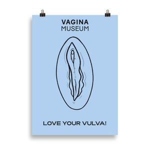 Blue "Love Your Vulva" Poster