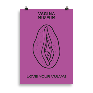 Purple "Love Your Vulva" Poster