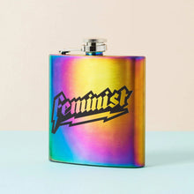 Load image into Gallery viewer, Iridescent Feminist Hip Flask
