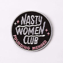 Load image into Gallery viewer, Nasty Women Club Embroidered Iron On Patch
