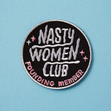 Load image into Gallery viewer, Nasty Women Club Embroidered Iron On Patch

