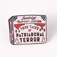 Load image into Gallery viewer, Feminist Horror Stories Enamel Pin
