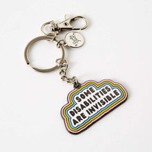 Load image into Gallery viewer, Some Disabilities Are Invisible Enamel Keyring
