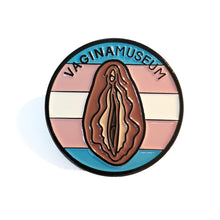 Load image into Gallery viewer, Vulva Trans Flag Enamel Pin
